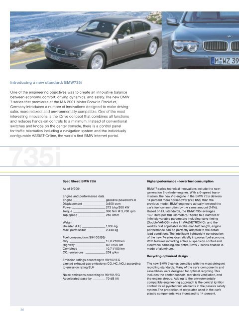 Sustainable Value Report 2001/2002 - BMW Group