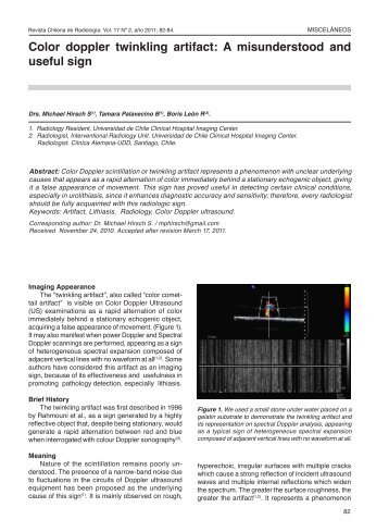 Color doppler twinkling artifact - International Society of Radiology