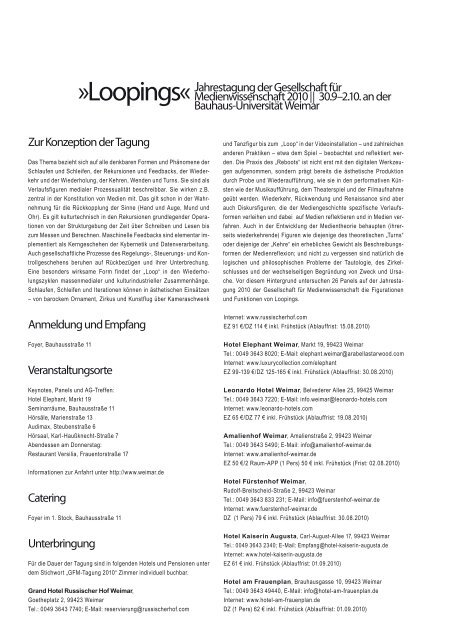 Loopings - Gesellschaft für Medienwissenschaft e.V. (GfM)