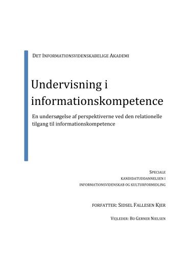 Undervisning i informationskompetence - Forskning - IVA