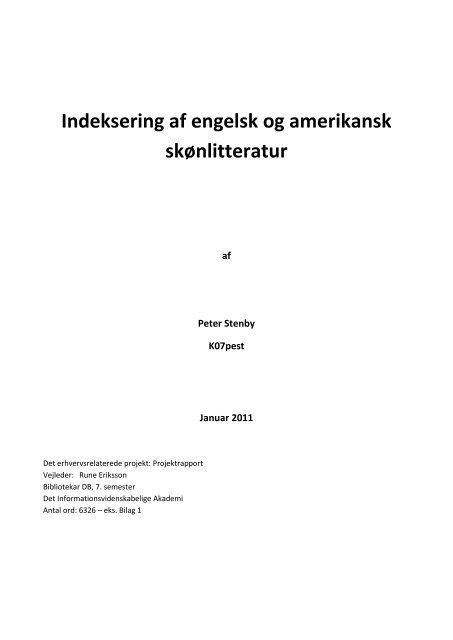 Rapport DEP Peter Stenby Januar 2011 - IVA