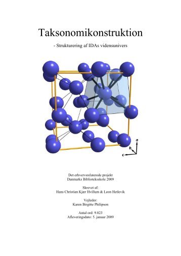 Taksonomikonstruktion - Strukturering af IDAs ... - Forskning