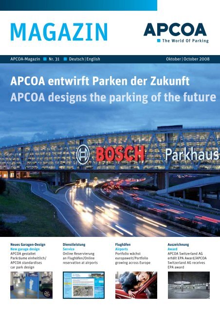 APCOA entwirft Parken der Zukunft - Apcoa Autoparking GmbH