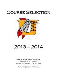 UHS Course Selection Guide - Unionville High School - Unionville ...