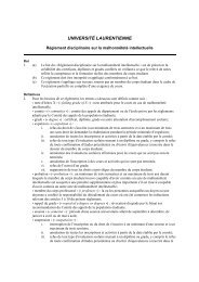 2007.03.20 Règlement disciplinaire sure la Malhonnêteté ...