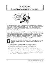 MODULE TWO Controlling Your Life: It Is Possible!! - Laurentian ...