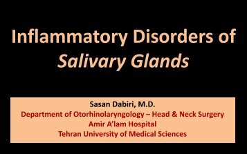 Inflammatory Disorders of Salivary Glands