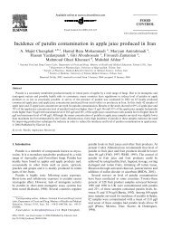 Incidence of patulin contamination in apple juice produced in Iran