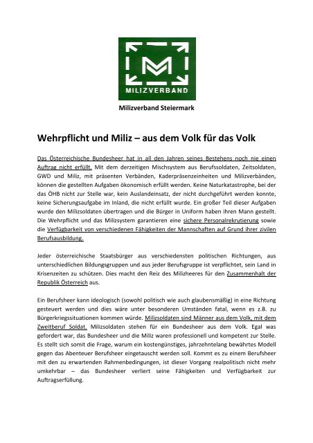 Milizverband Steiermark Mag. Harald Korschelt - OGST.at