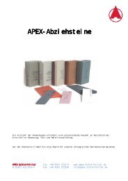 APEX-Abziehsteine - APEX - Schleifmittel