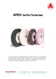 APEX-Schleifscheiben - APEX - Schleifmittel