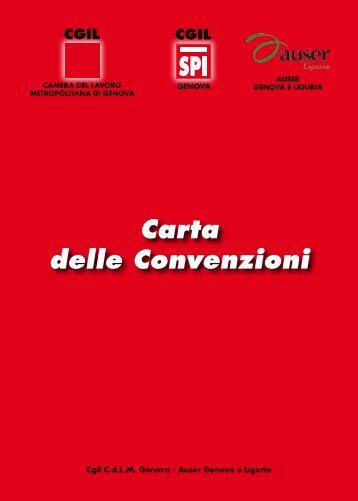 Carta delle convenzioni 2013 - Auser Liguria