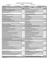 WASTEWATER TREATMENT PLANT SCORING SHEET ... - NYWEA