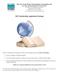 2013 Scholarship Application Package - NYWEA