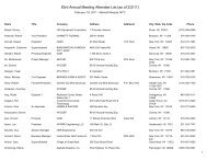 83rd Annual Meeting Attendee List (as of 2/2/11) - NYWEA