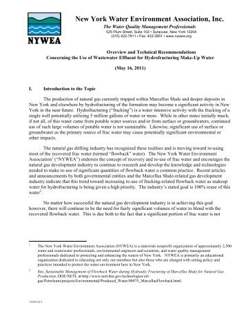 Technical Overview Wastewater Effluent - NYWEA