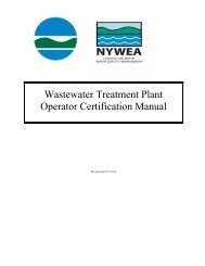 Wastewater Treatment Plant Operator Certification Manual - NYWEA