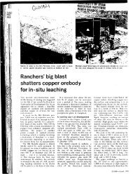 Ranchers' big blast shatters copper orebody for ... - University of Utah