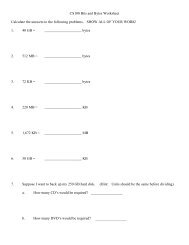 Bits and Bytes Worksheet - VWC: Faculty/Staff Web