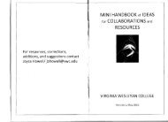 Mini Handbook - VWC: Faculty/Staff Web - Virginia Wesleyan College