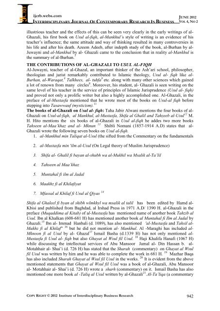 an analytical study of al-ghazali's contribution to usul al-fiqh - journal ...