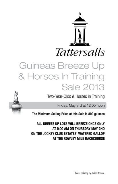 guineas breeze up & horses in training sale guineas ... - Tattersalls