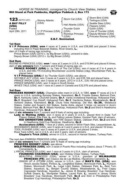 guineas breeze up & horses in training sale guineas ... - Tattersalls