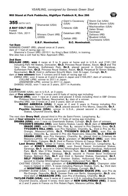 October Yearling Sale Book 1 - Tattersalls