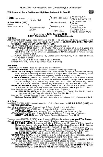 October Yearling Sale Book 1 - Tattersalls