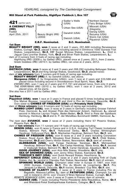 October Yearling Sale Book 1 - Tattersalls