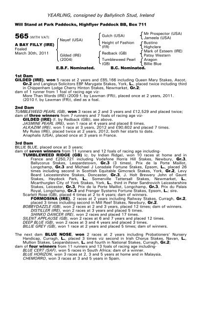 October Yearling Sale Book 1 - Tattersalls