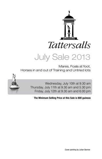 July Sale 2013 - Tattersalls