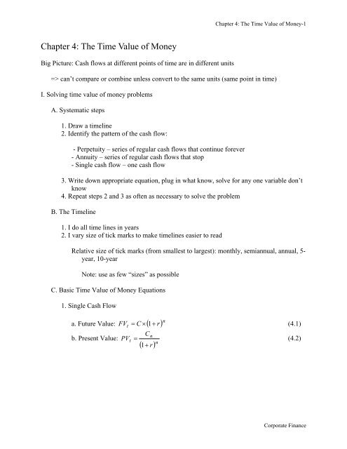 Chapter 4: The Time Value of Money ( )n