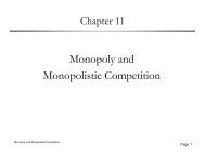 Monopoly and Monopolistic Competition