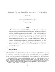 Insurance Company Capital Structure Swaps and Shareholder Wealth
