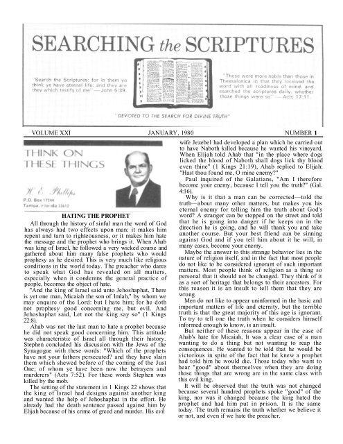 Volume 21 – 1980 (PDF) - Searching The Scriptures