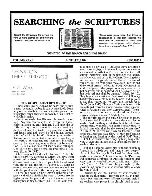 Volume 31 – 1990 (PDF) - Searching The Scriptures