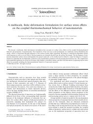 A multiscale, finite deformation formulation for surface stress effects ...