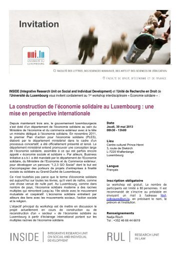 Invitation - Université du Luxembourg