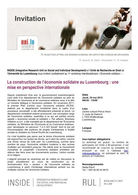 Invitation - Université du Luxembourg