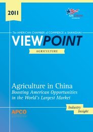 Agriculture in China - American Chamber of Commerce in Shanghai