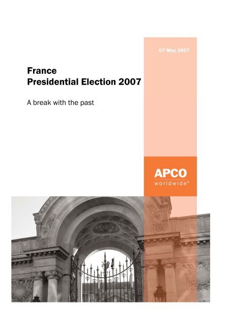 France Presidential Election 2007 - APCO Worldwide