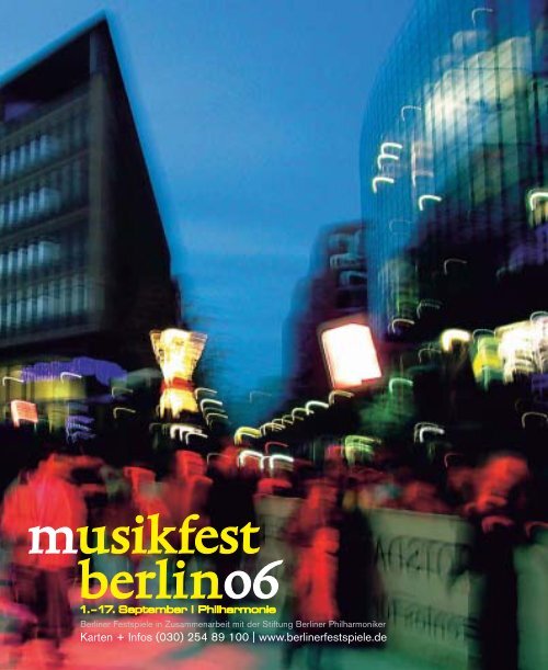 Musikfest Programm - Berliner Festspiele