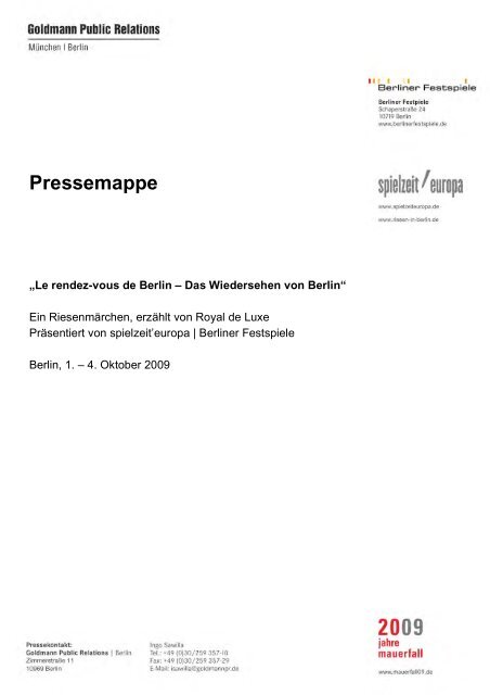 Pressemappe der Riesen als PDF - Berliner Festspiele