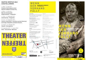 Flyer der Ausstellung - Berliner Festspiele