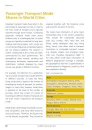 Passenger Transport Mode Shares in World Cities - LTA Academy