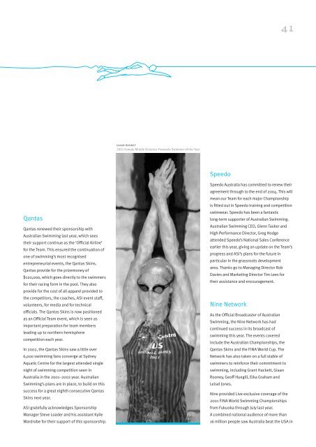 australian swimming 93rd annual report 2001/2002