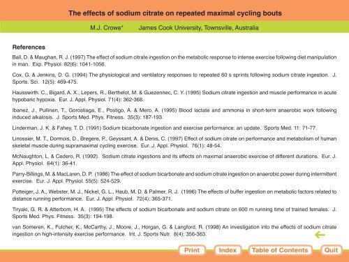 The effects of sodium citrate on repeated maximal cycling bouts