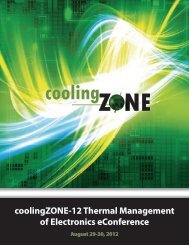 coolingZONE-12 Thermal Management of Electronics eConference