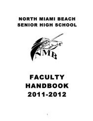 Faculty Handbook 2011-2012 - North Miami Beach Senior High ...